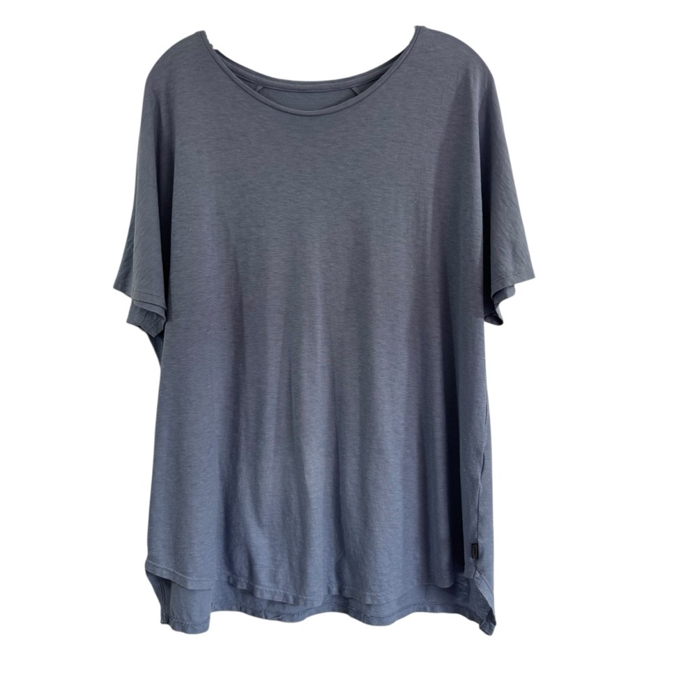 OSKA Hemp Cotton Women’s Blue Short Sleeve Top  Size 3 (Large)